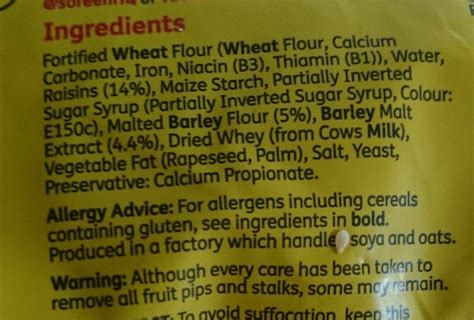 soreen malt loaf ingredients.